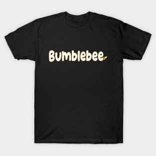 Bumblebee With Sting White Graphic Word T-Shirt